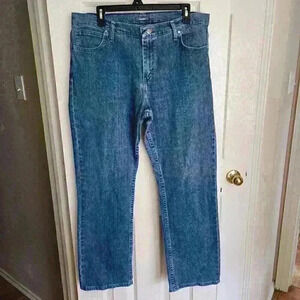 Cabelas Casual Jeans Womens 14 Short Blue Denim Straight Leg Medium Wash Hi-Rise